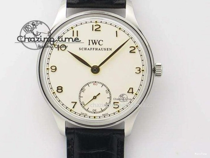 MIROTIME 0213 Portuguese Chrono SS ZF 1:1 Best Edition Gray Dial SS On Black Leather Strap A ZipUp 7215